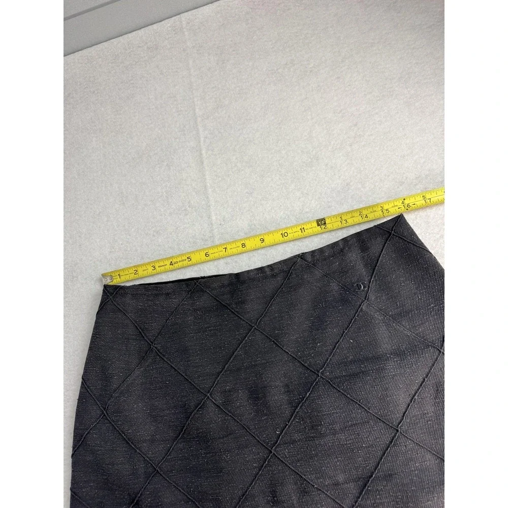 Chanel‎ Skirt Womens Medium Black Quilted Diamond Twill Trumpet Short Lined Mini